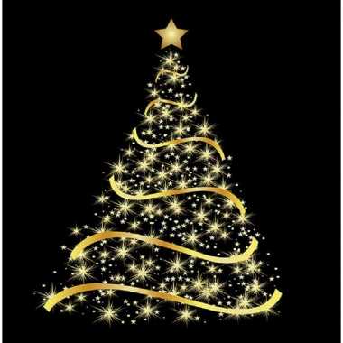 160x papieren servetjes met gouden kerstboom 33 x 33 cm kopen