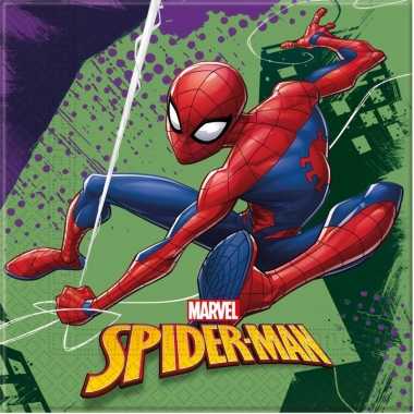 20x marvel spiderman feestartikelen servetjes 33 x 33 cm papier kopen