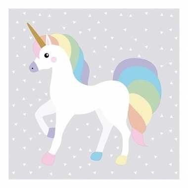 20x papieren servetjes unicorn print 33 x 33 cm kopen