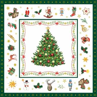 40x papieren servetjes met kerst figuren 33 x 33 cm kopen