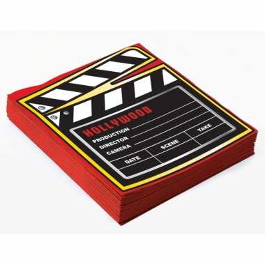 60x film thema feest servetjes 33 x 33 cm print filmbord kopen
