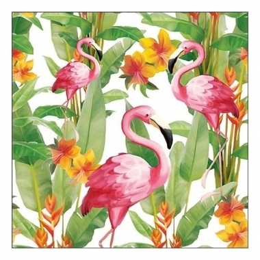 60x papieren servetjes tropische vogel print 33 x 33 cm kopen