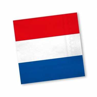Holland rood wit blauw servetten 20 stuks kopen