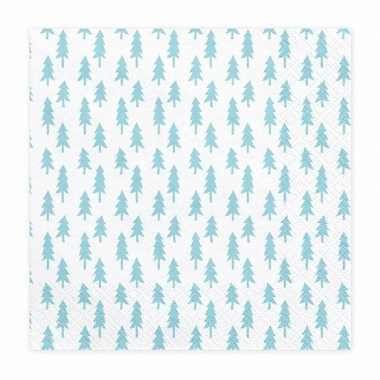 Kerst servetten met kerstboompjes 20 stuks 33 cm kopen