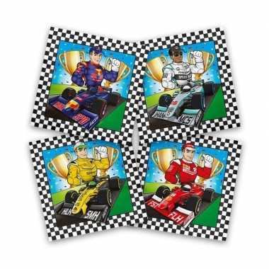 Race/formule 1 kinderfeestje servetten 33 cm kopen