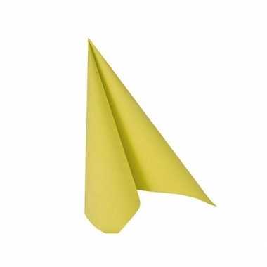 Tafeldecoratie fel groene servetten 33x33 cm kopen