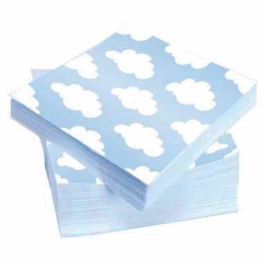 Wolken servetten 25 x 25 cm kopen