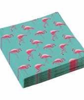 20x flamingo thema servetten 33cm