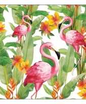 40x papieren servetjes tropische vogel print 33 x 33 cm