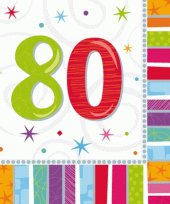 64x servetten 80 jaar thema feestartikelen