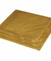 Bbq servetten gouden kleur 40x stuks