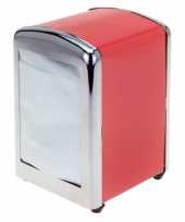 Rode servettendispenser 14 cm