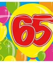 Verjaardags servetten 65 jaar